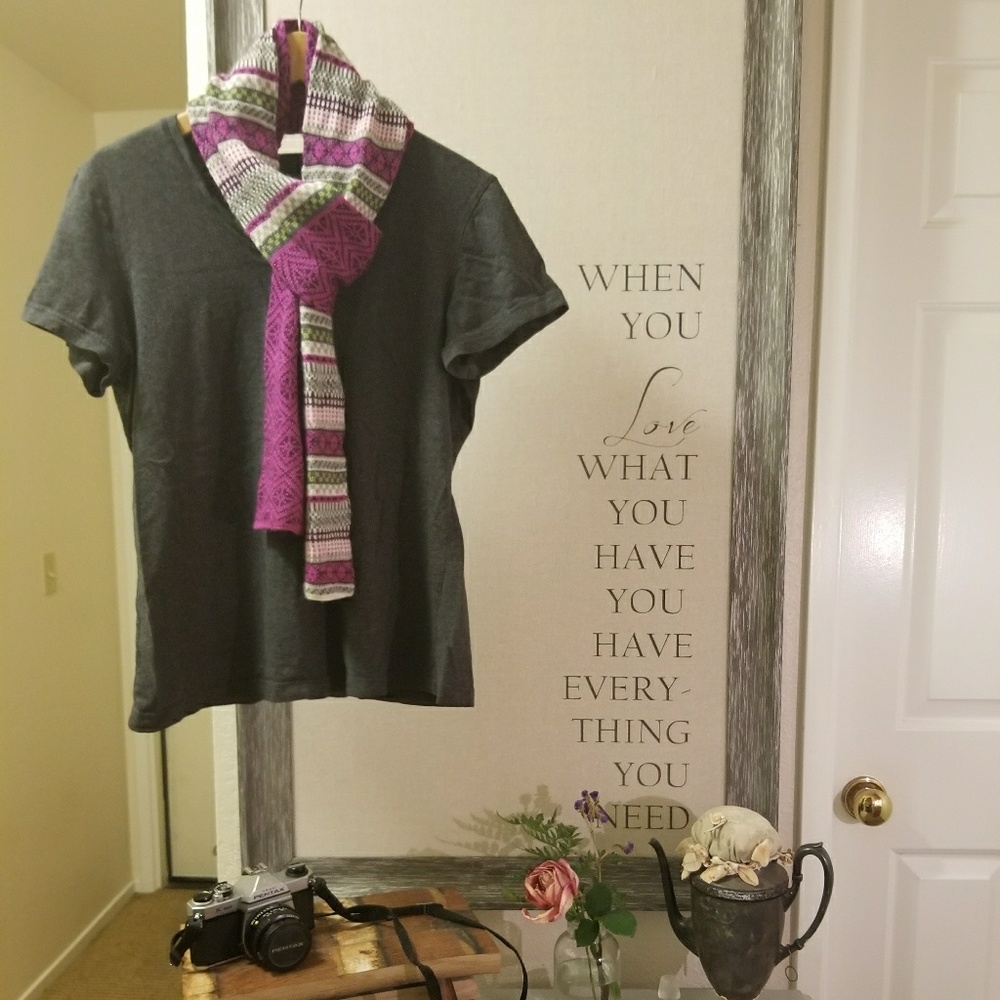 Multi-Colored Patterned Scarf - Picture 2 of 3